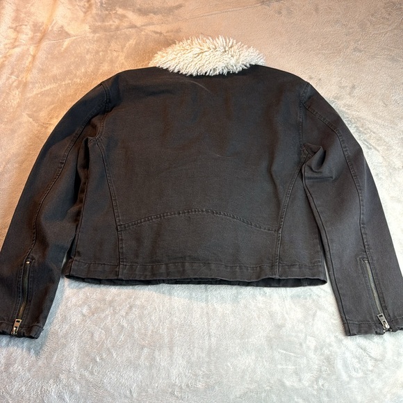 🎯NWOT Show Me Your Mumu Karson Denim Jacket Black Size XS - Picture 12 of 16